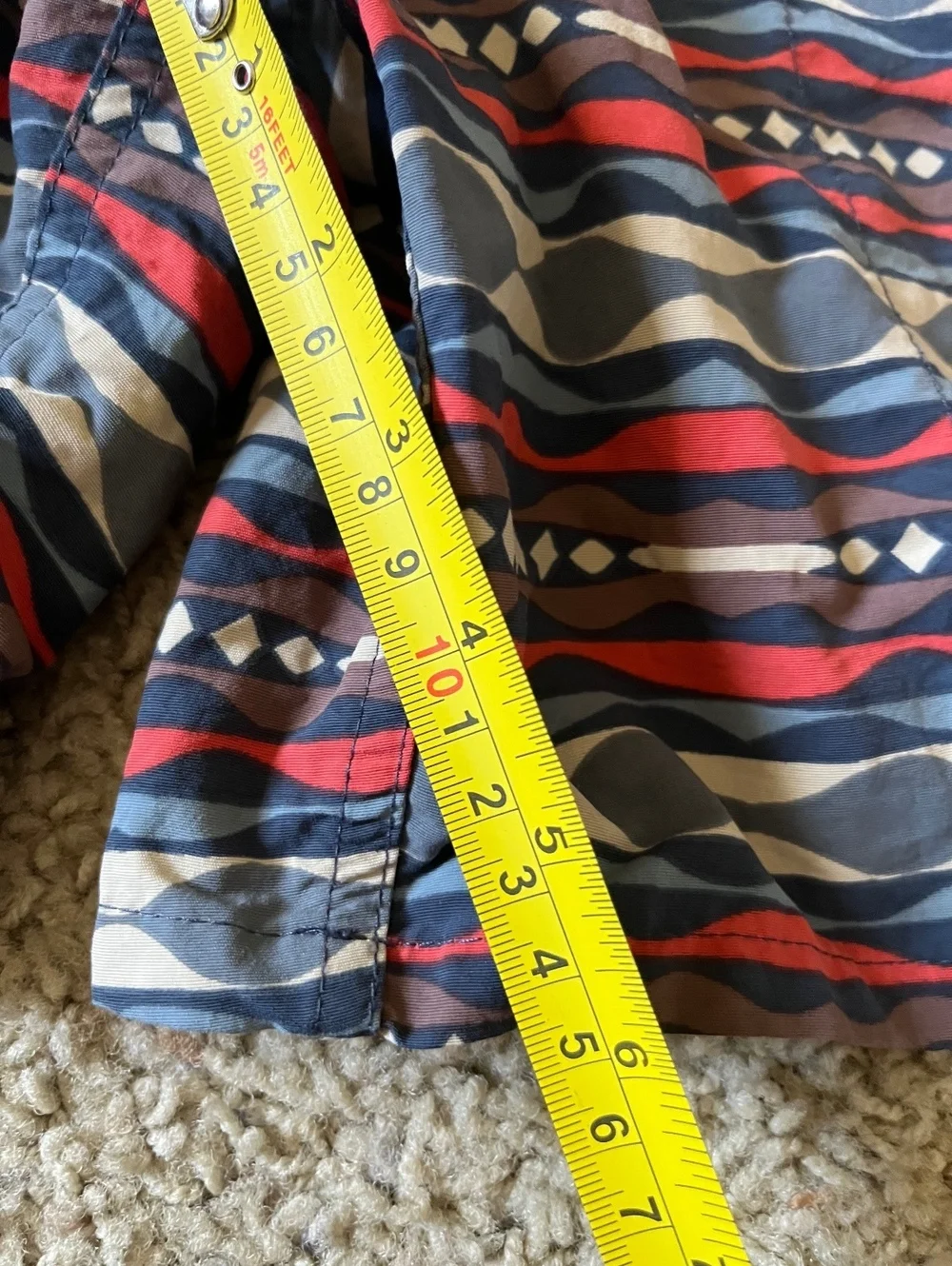 Patagonia Shells Patterned Swim Shorts Size Small